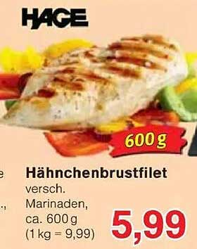 Hähnchenbrustfilet mit verschiedenen Marinaden, ca. 600 g