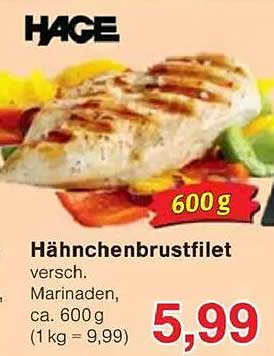 Hähnchenbrustfilet, verschieden mariniert, ca. 600 g