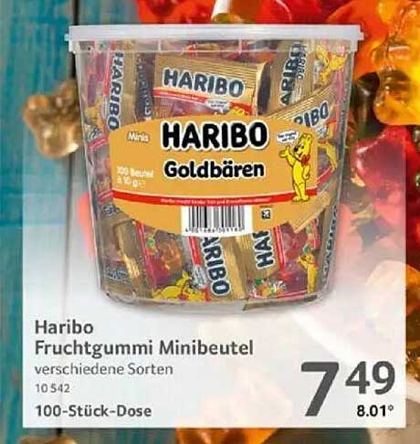 Haribo Fruchtgummi Minibeutel verschiedene Sorten