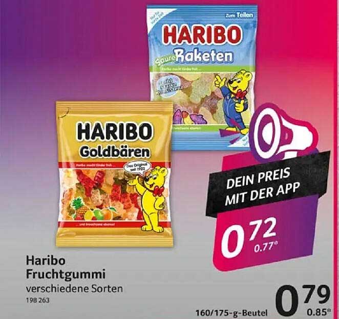 Haribo Fruchtgummi verschiedene Sorten
