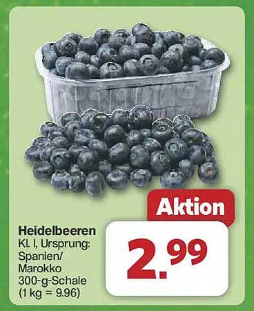 Heidelbeeren - frisch und lecker aus Spanien/Marokko