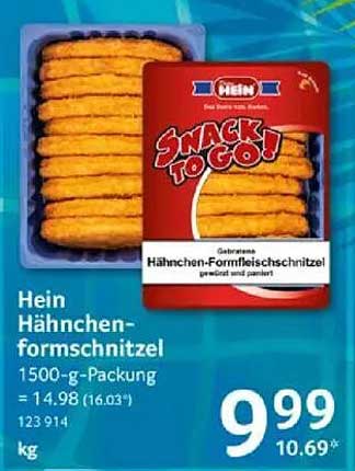 Hein Hähnchen-Formfleischschnitzel 1500-g-Packung