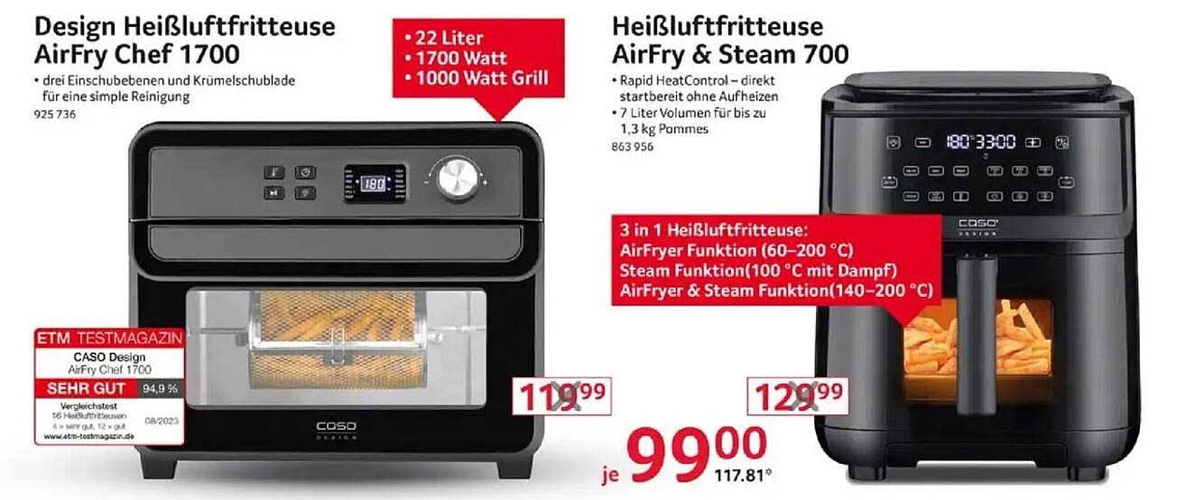 Heißluftfritteuse AirFry Chef 1700