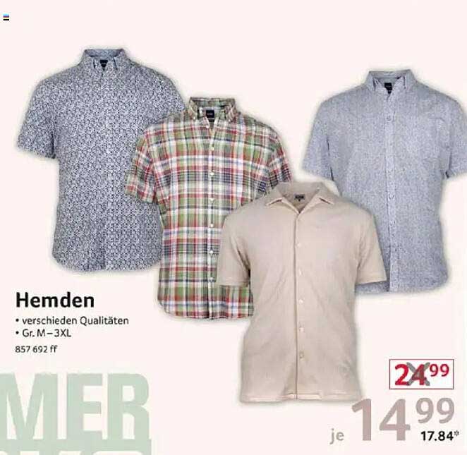 Hemden – verschiedene Qualitäten, Gr. M-3XL