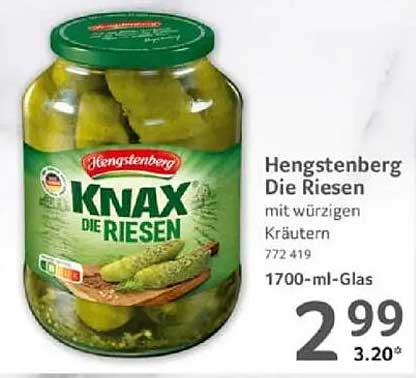 Hengstenberg Knax Die Riesen mit würzigen Kräutern 1700-ml-Glas