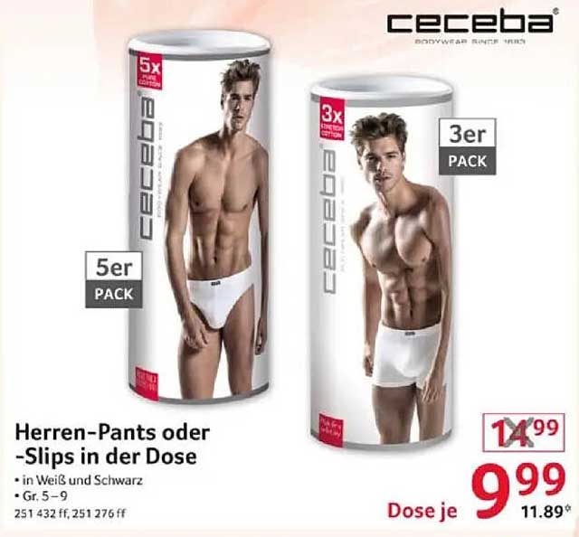 Herren-Pants oder -Slips in der Dose von Ceceba