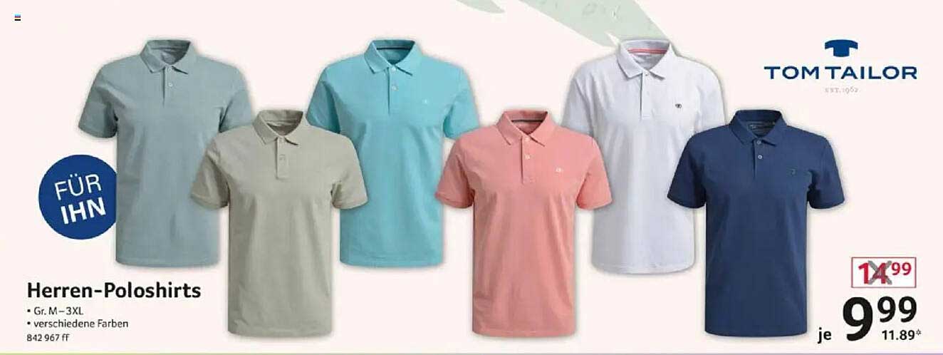 Herren-Poloshirts von Tom Tailor in verschiedenen Farben