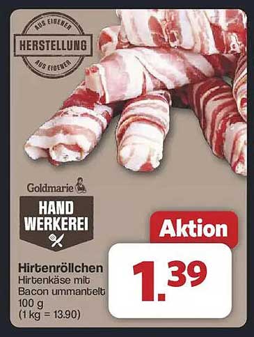Hirtenröllchen - Hirtenkäse mit Bacon ummantelt
