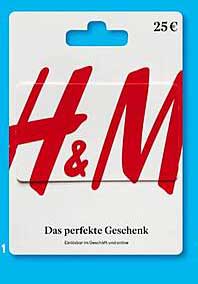 H&M Geschenkkarte im Wert von 25 €