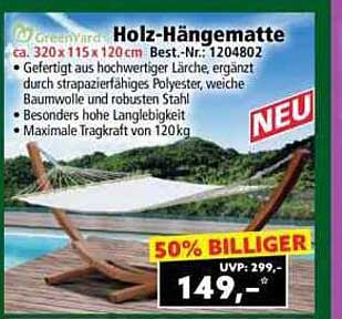 Holz-Hängematte