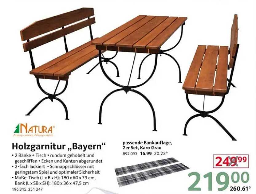 Holzgarnitur "Bayern"