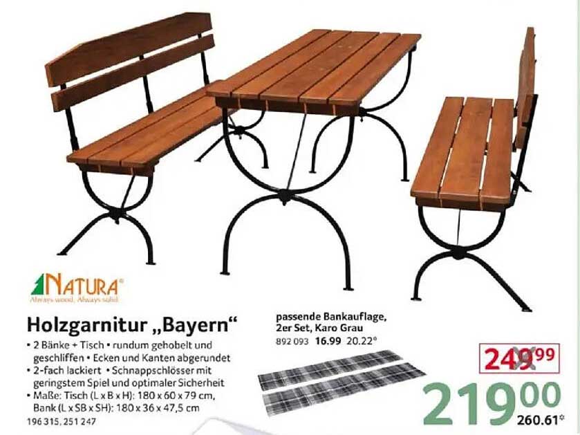 Holzgarnitur „Bayern“