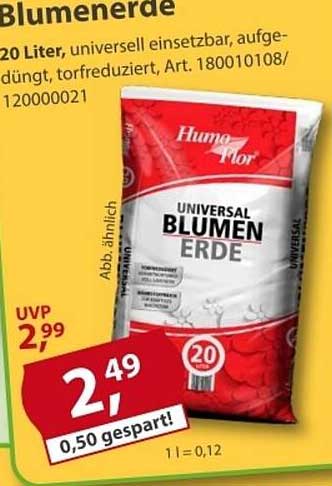 HumoFlor Universelle Blumenerde 20 Liter