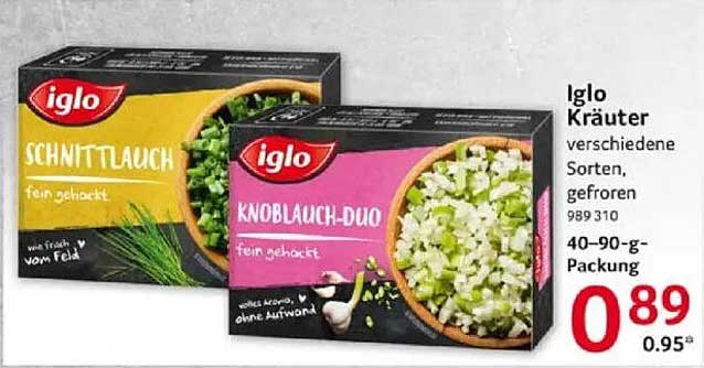 Iglo Kräuter verschiedene Sorten, gefroren