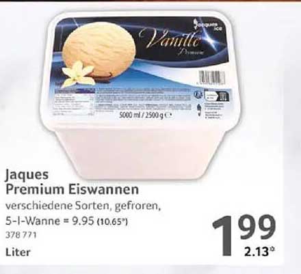 Jaques Premium Eiswannen – versch. Sorten, gefroren