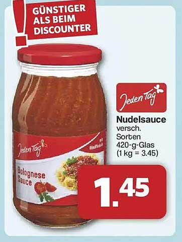 Jeden Tag Nudelsauce Bolognese 420 g
