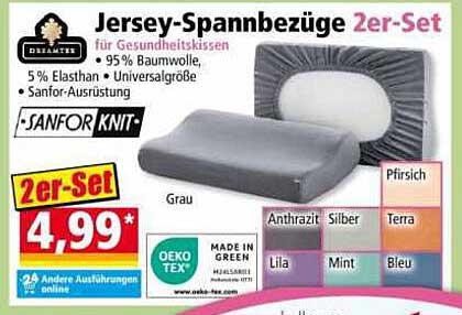 Jersey-Spanbezüge 2er-Set für Gesundheitskissen