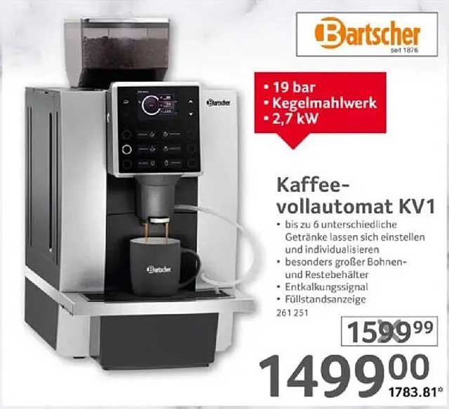 Kaffeevollautomat KV1 von Bartscher
