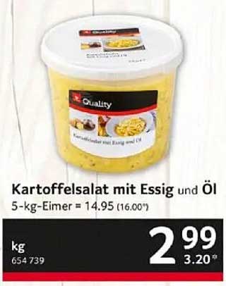 Kartoffelsalat mit Essig und Öl - 5-kg-Eimer