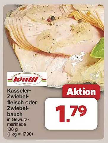Kasseler-Zwiebelbraten oder Zwiebelbauch in Gewürzmarinade
