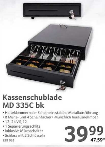 Kassenschublade MD 335C bk