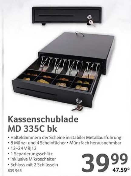 Kassenschublade MD 335C bk