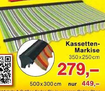 Kassetten-Markise 350x250 cm