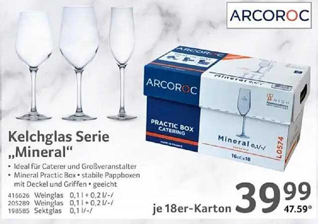 Kelchglas Serie „Mineral“ - je 18er-Karton