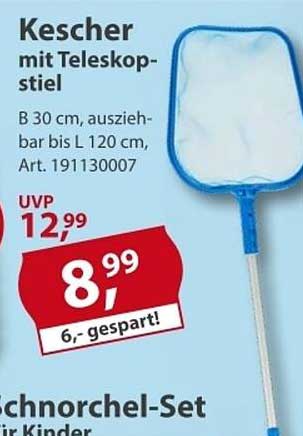 Kescher mit Teleskopstiel
