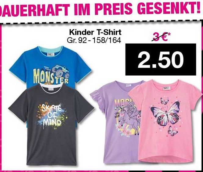 Kinder T-Shirt Gr. 92-158/164