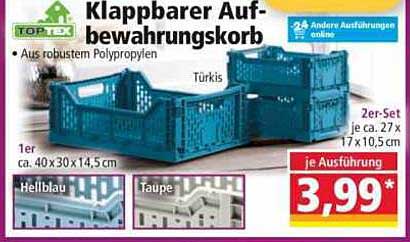 Klappbarer Aufbewahrungskorb - 2er Set