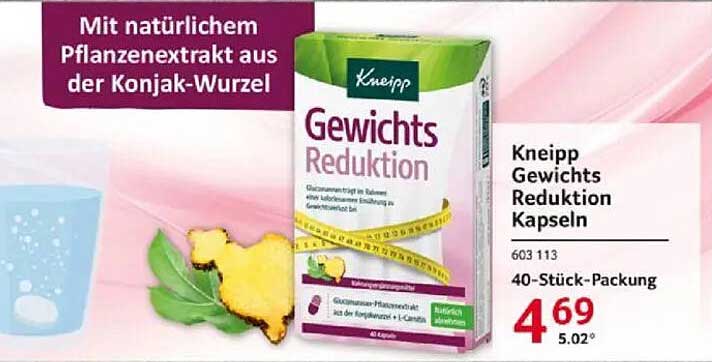 Kneipp Gewichts Reduktion Kapseln 40 Stück-Packung