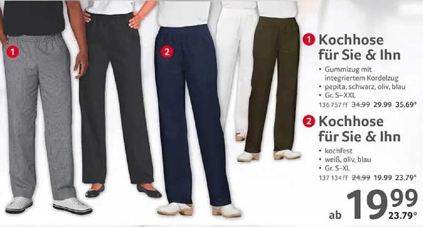 Kochhose für Sie & Ihn