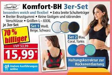 Komfort-BH 3er-Set