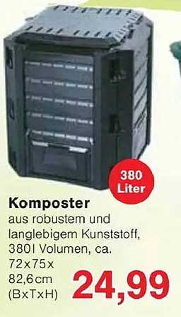 Komposter aus robustem und langlebigem Kunststoff, 380 L