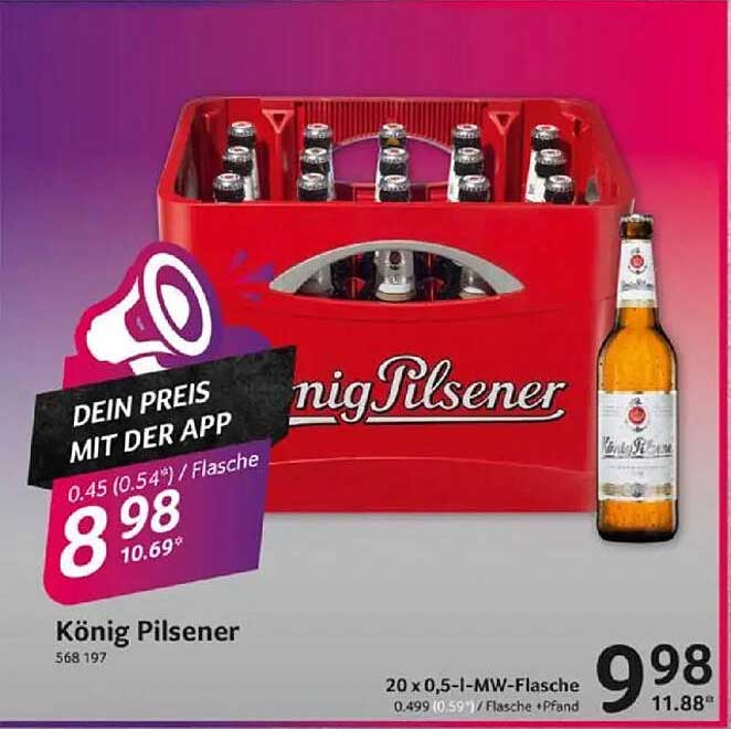 König Pilsener 20 x 0,5 l MW-Flasche