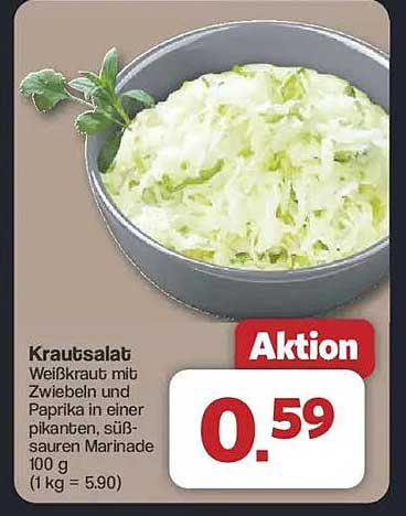 Krautsalat mit Zwiebeln und Paprika in einer pikanten, süß-sauren Marinade