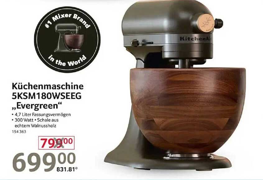 Küchenmaschine 5KSM180WSEE "Evergreen"