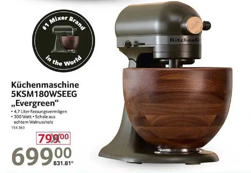 Küchenmaschine 5KSM180WSEEG „Evergreen“