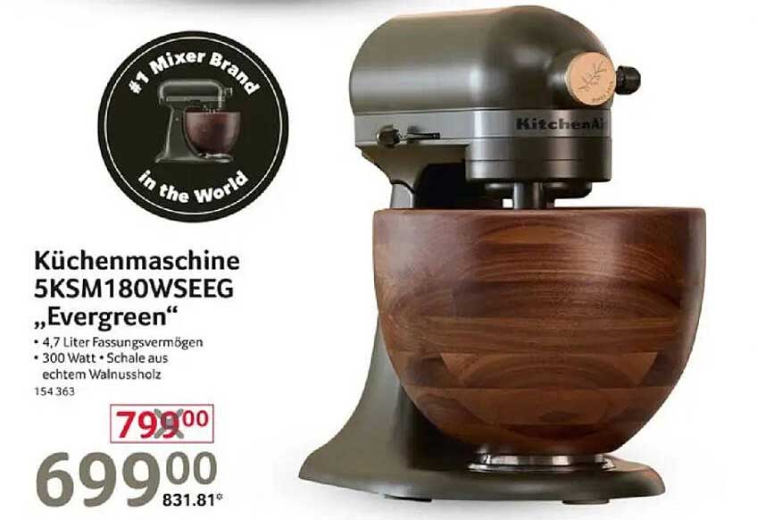 Küchenmaschine 5KSM180WSEEG „Evergreen“