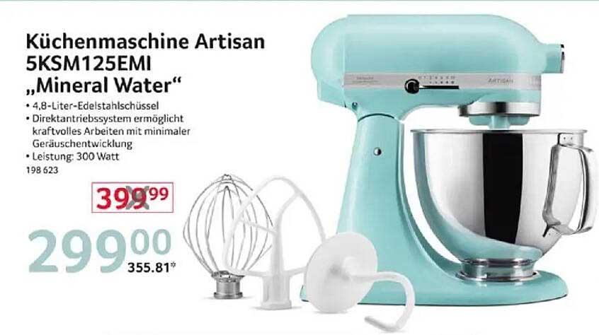Küchenmaschine Artisan 5KSM125EMI „Mineral Water“