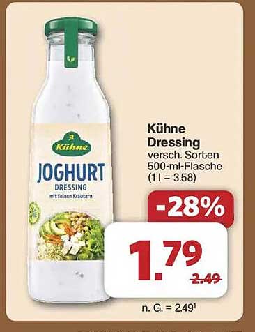 Kühne Joghurt Dressing 500 ml - Verschiedene Sorten