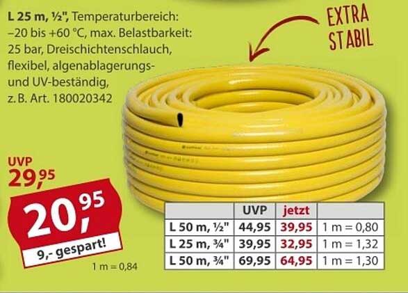 L 25 m, ½" Temperaturschlauch - EXTRA STABIL