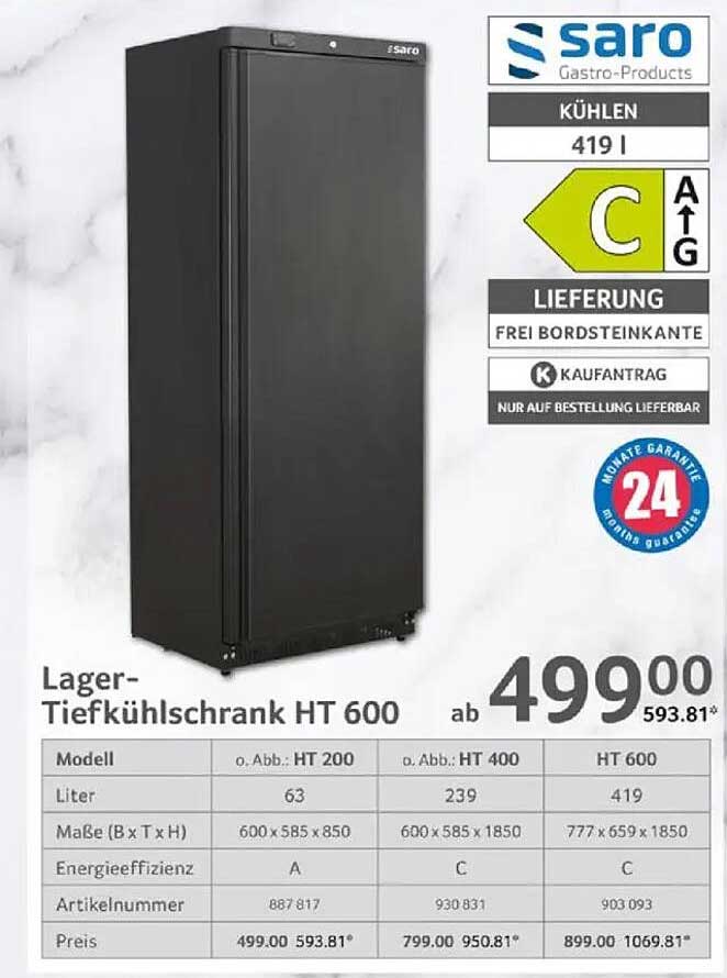 Lager-Tiefkühlschrank HT 600 - Ihr Partner für optimale Lagerung
