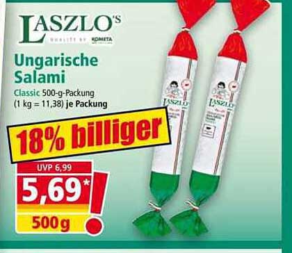 Laszlo's Ungarische Salami 500-g-Packung