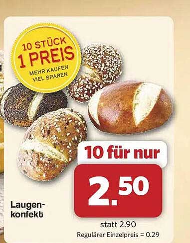 Laugenkonfekt - 10 Stück für nur 2,50 €