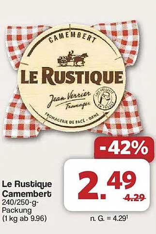 Le Rustique Camembert 240/250-g-Packung