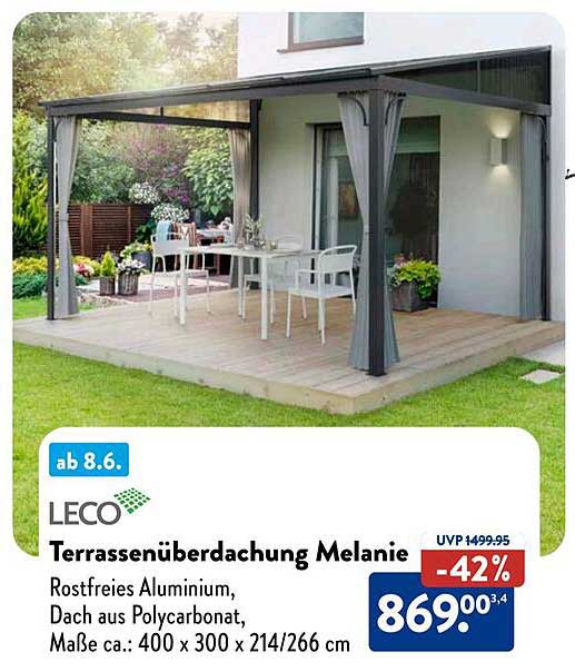 LECO Terrassenüberdachung Melanie
