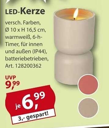 LED-Kerze in verschiedenen Farben