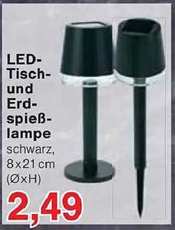 LED-Tisch- und Erdspießlampe